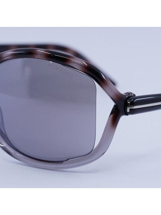 Tom Ford Bettina FT1068 55C Sunglasses Gradient Grey Havana Geometric Frame main image 10